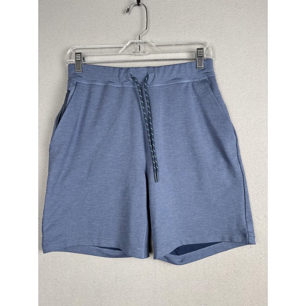 Vineyard Vines Shorts Mens Small Blue On-The-Go OTG Knit Drawstring Zip Pocket